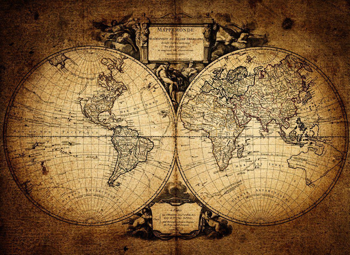 High Resolution Vintage World Map Wallpapers