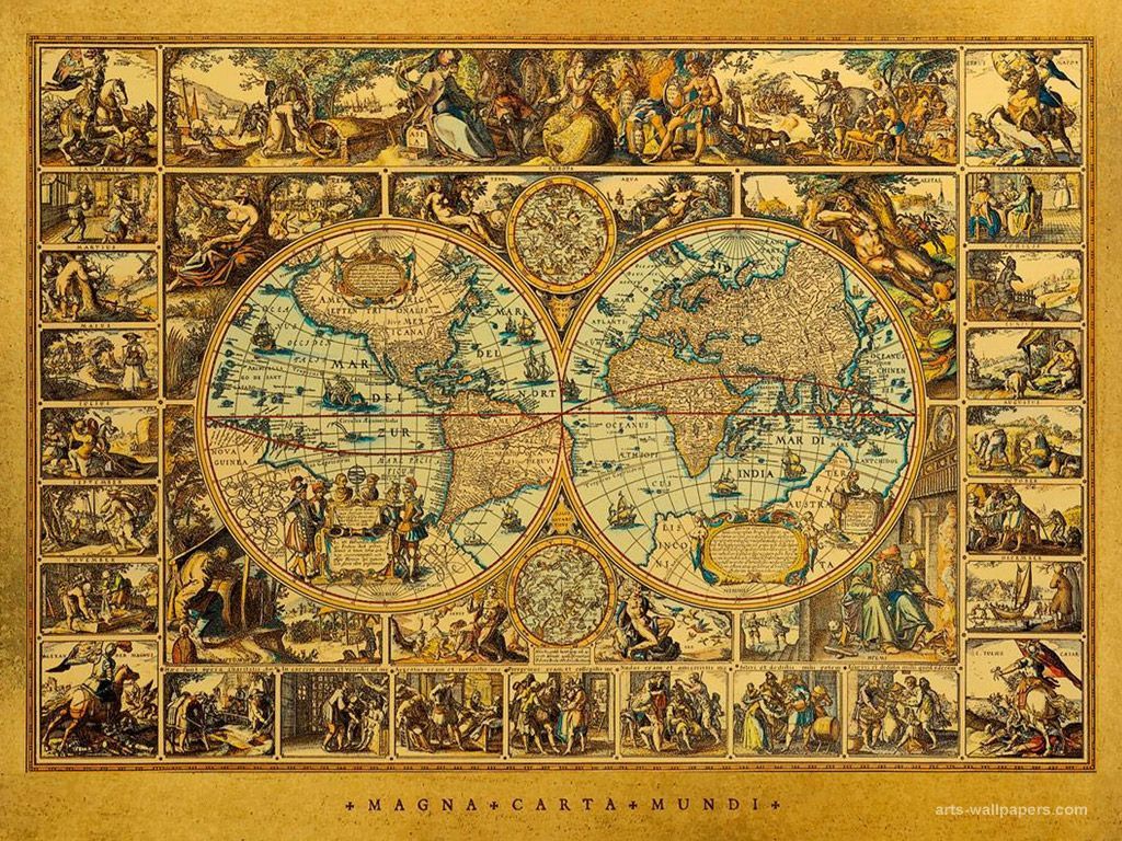 High Resolution Vintage World Map Wallpapers