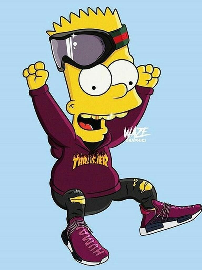 Hood Bart Simpson Drawing Wallpapers