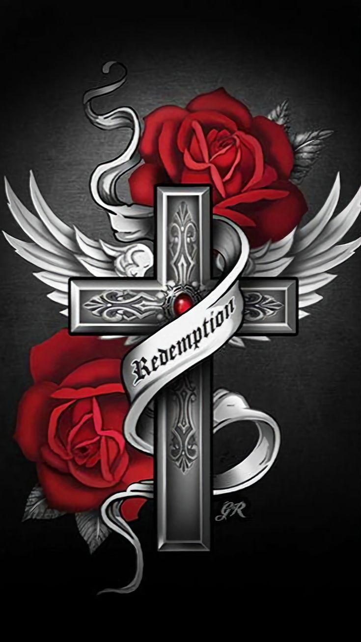 Images Of Crosses With Roses Wallpapers