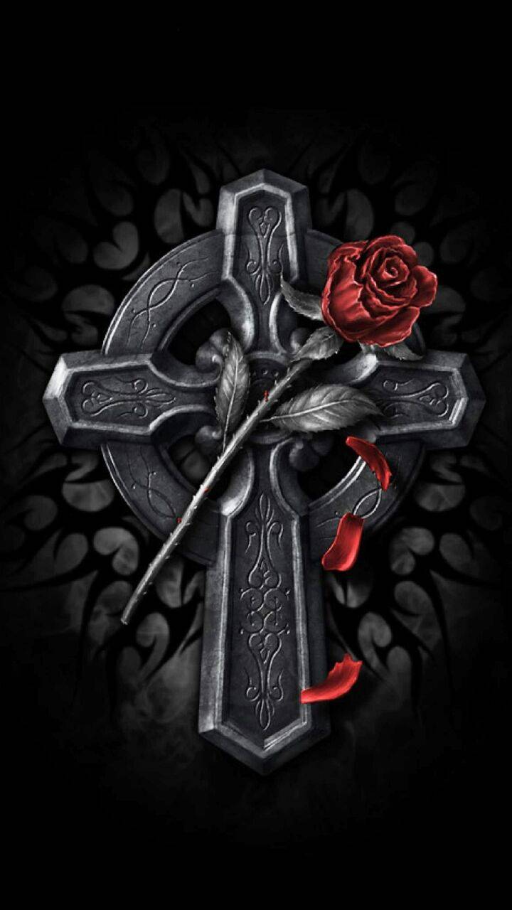 Images Of Crosses With Roses Wallpapers