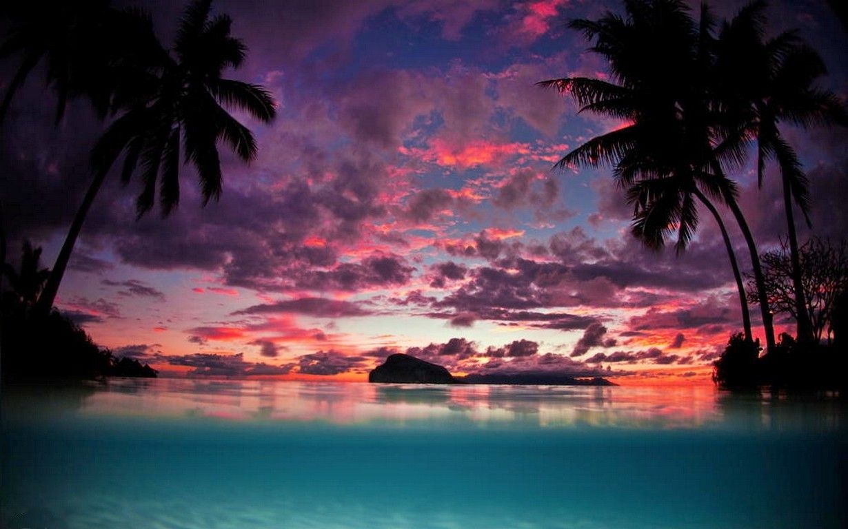 Island Sunset Wallpapers