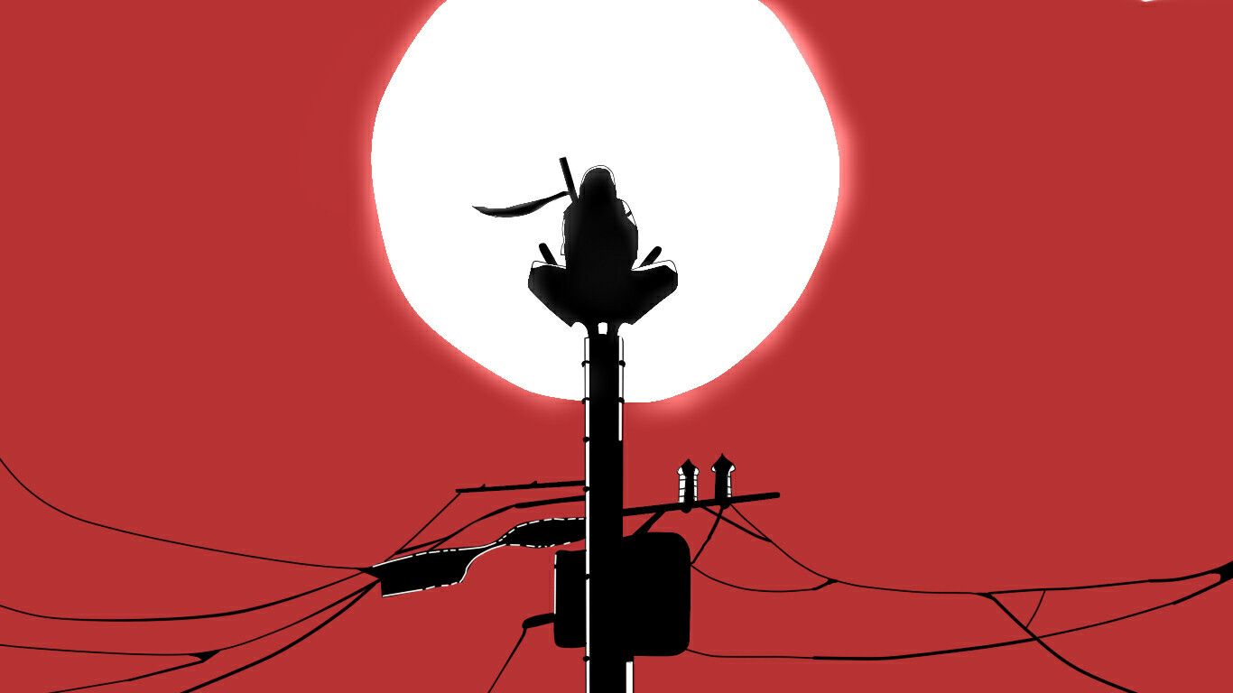 Itachi Uchiha On Pole Wallpapers