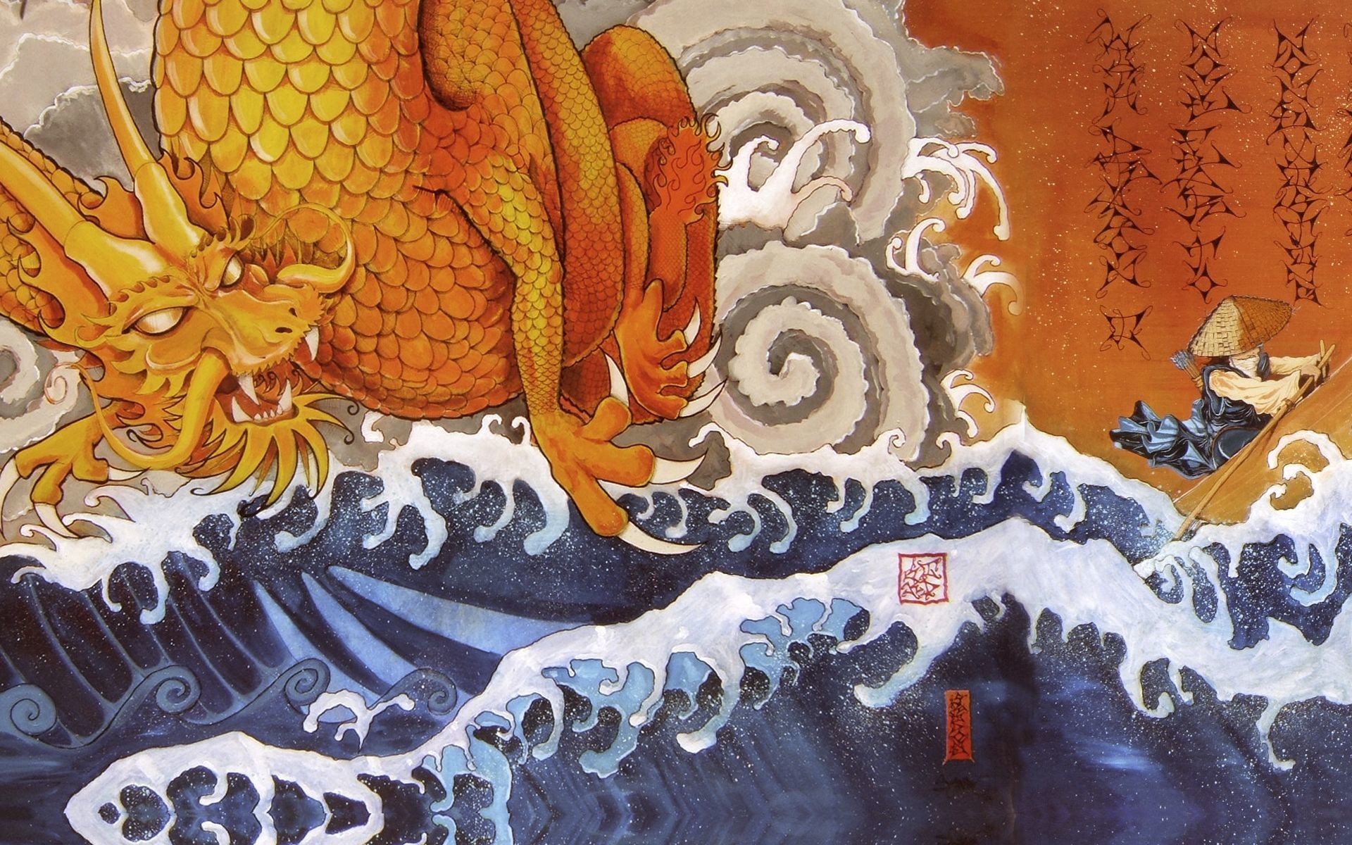 Japanese Dragon Painting Wallpapers