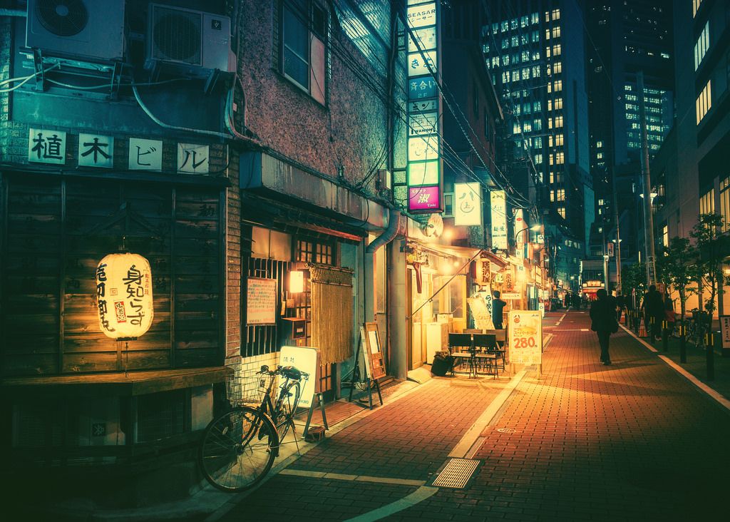 Japanese Street Night Wallpapers