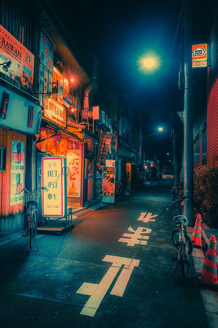 Japanese Street Night Wallpapers