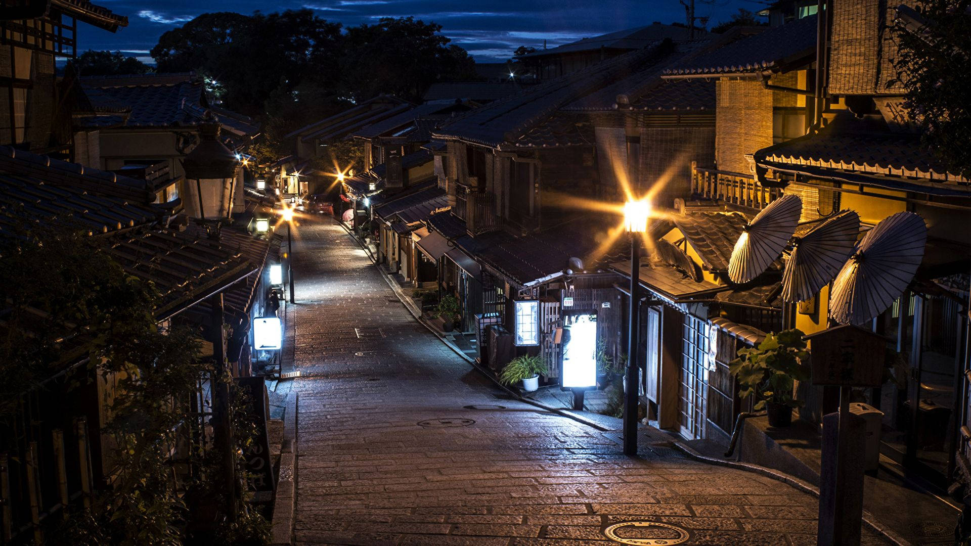 Japanese Street Night Wallpapers