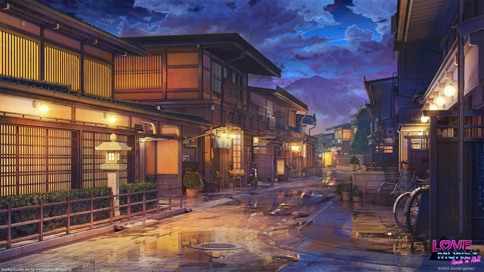 Japanese Town Art Wallpapers