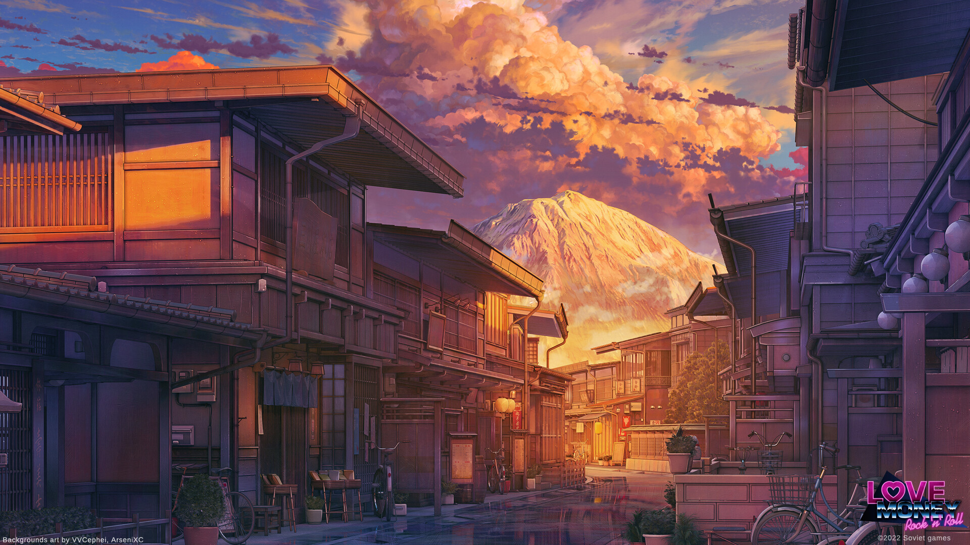 Japanese Town Art Wallpapers