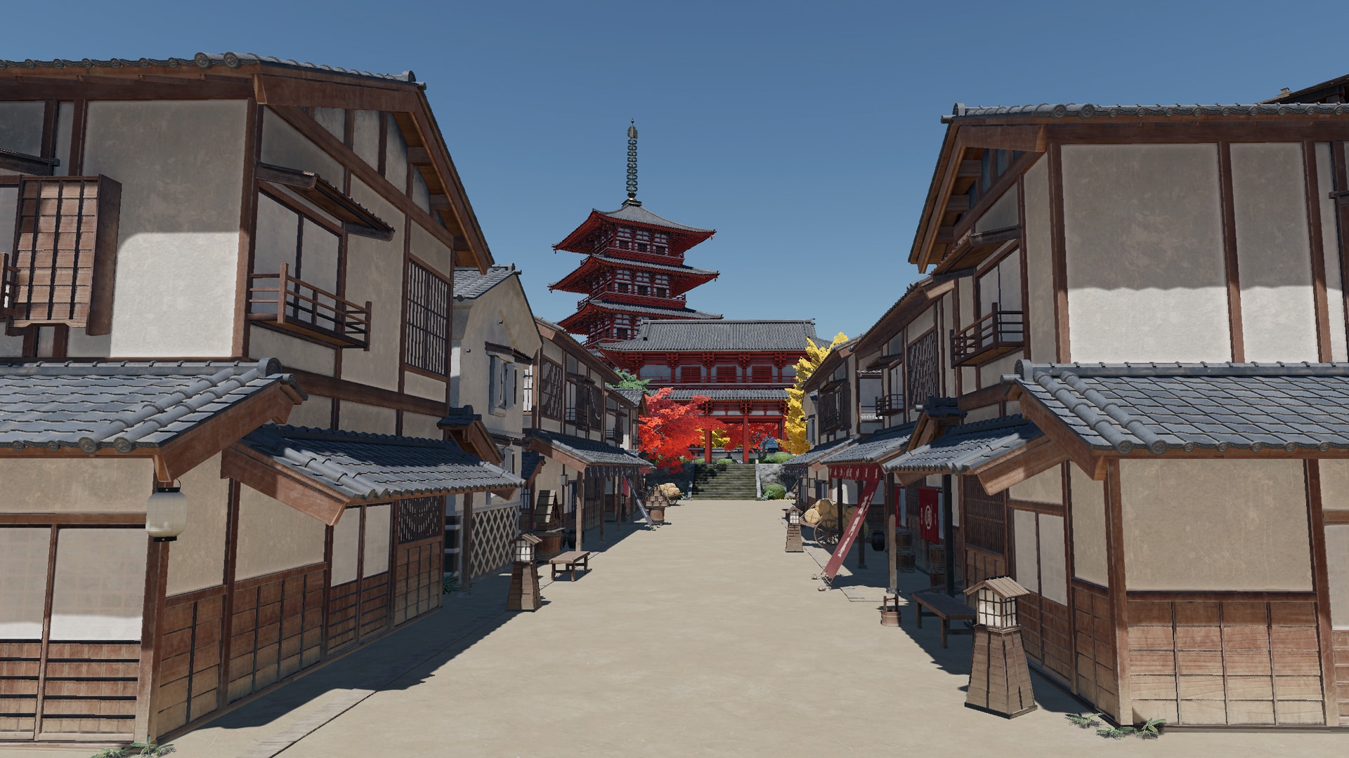 Japanese Town Art Wallpapers