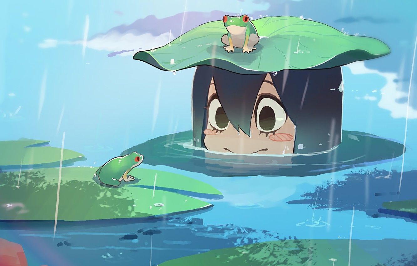 Kawaii Cute Frog Drawing Wallpapers