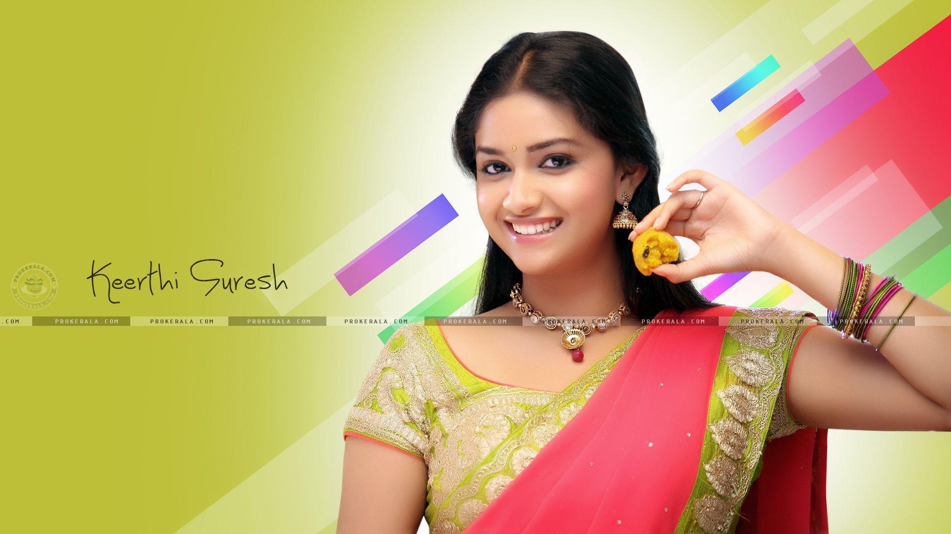 Keerthi Suresh Saree Wallpapers