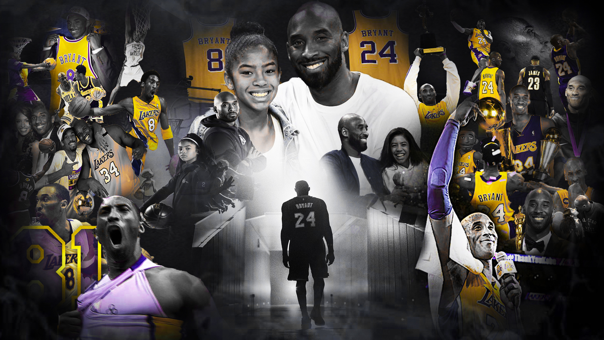 Kobe Bryant 8 And 24 Wallpapers