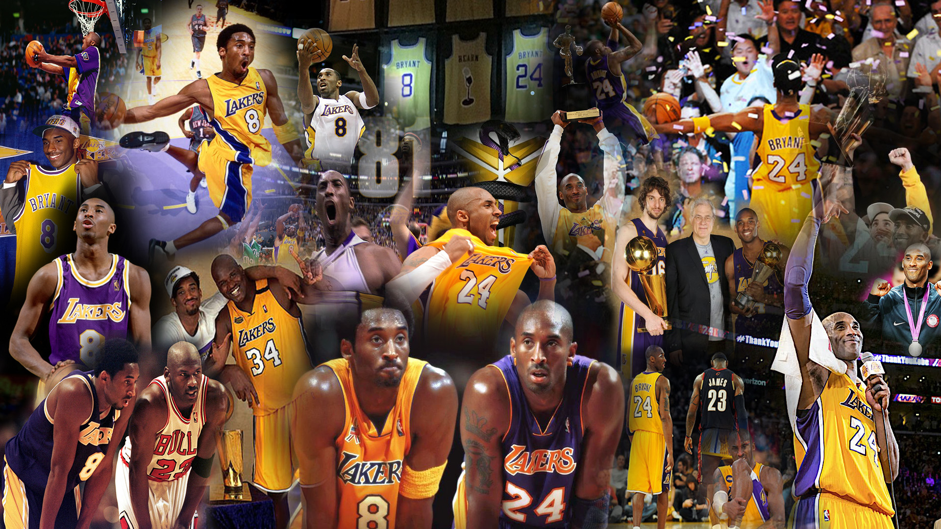 Kobe Bryant 8 And 24 Wallpapers