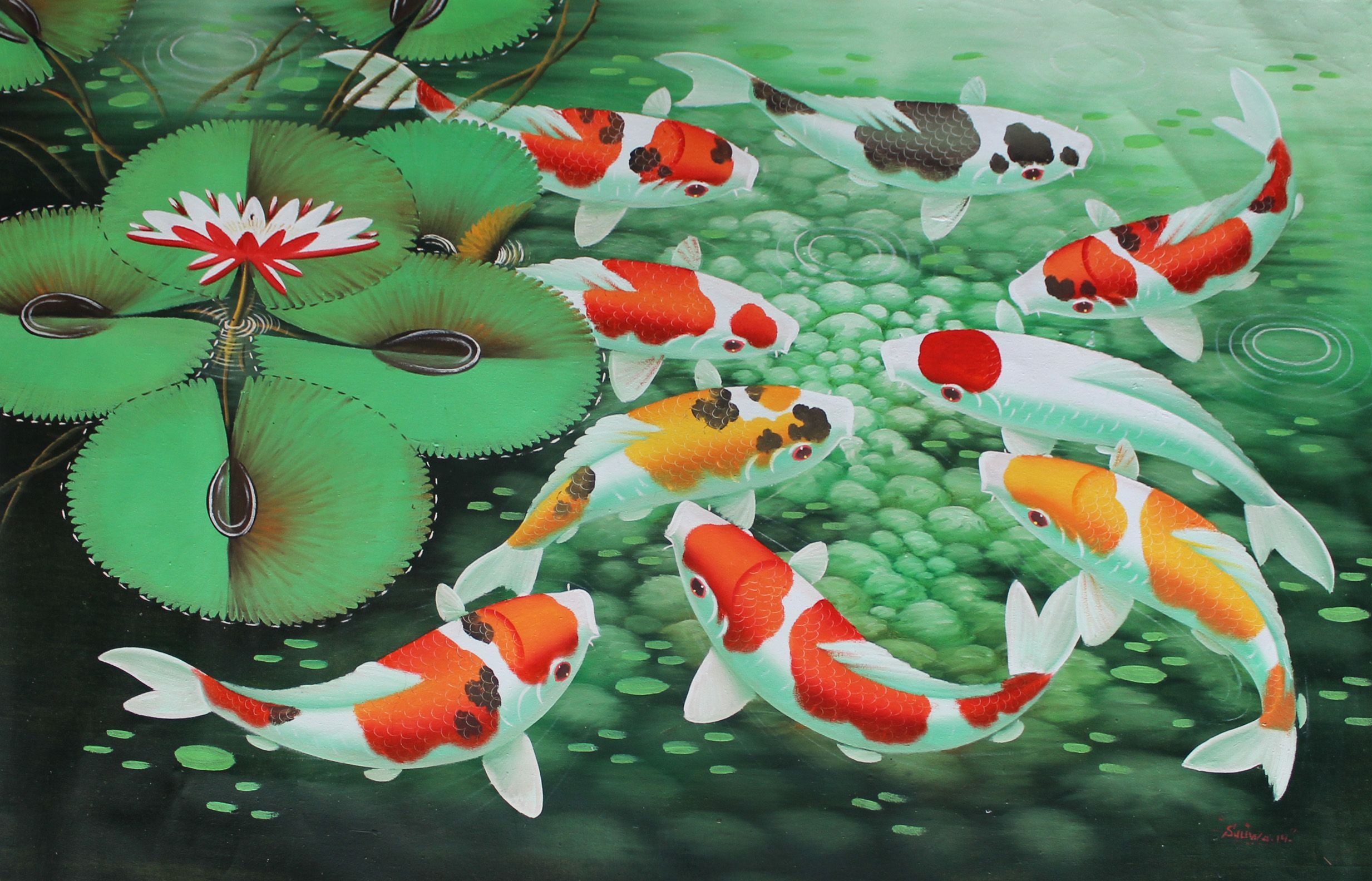 Koi Fish Painting Wallpapers