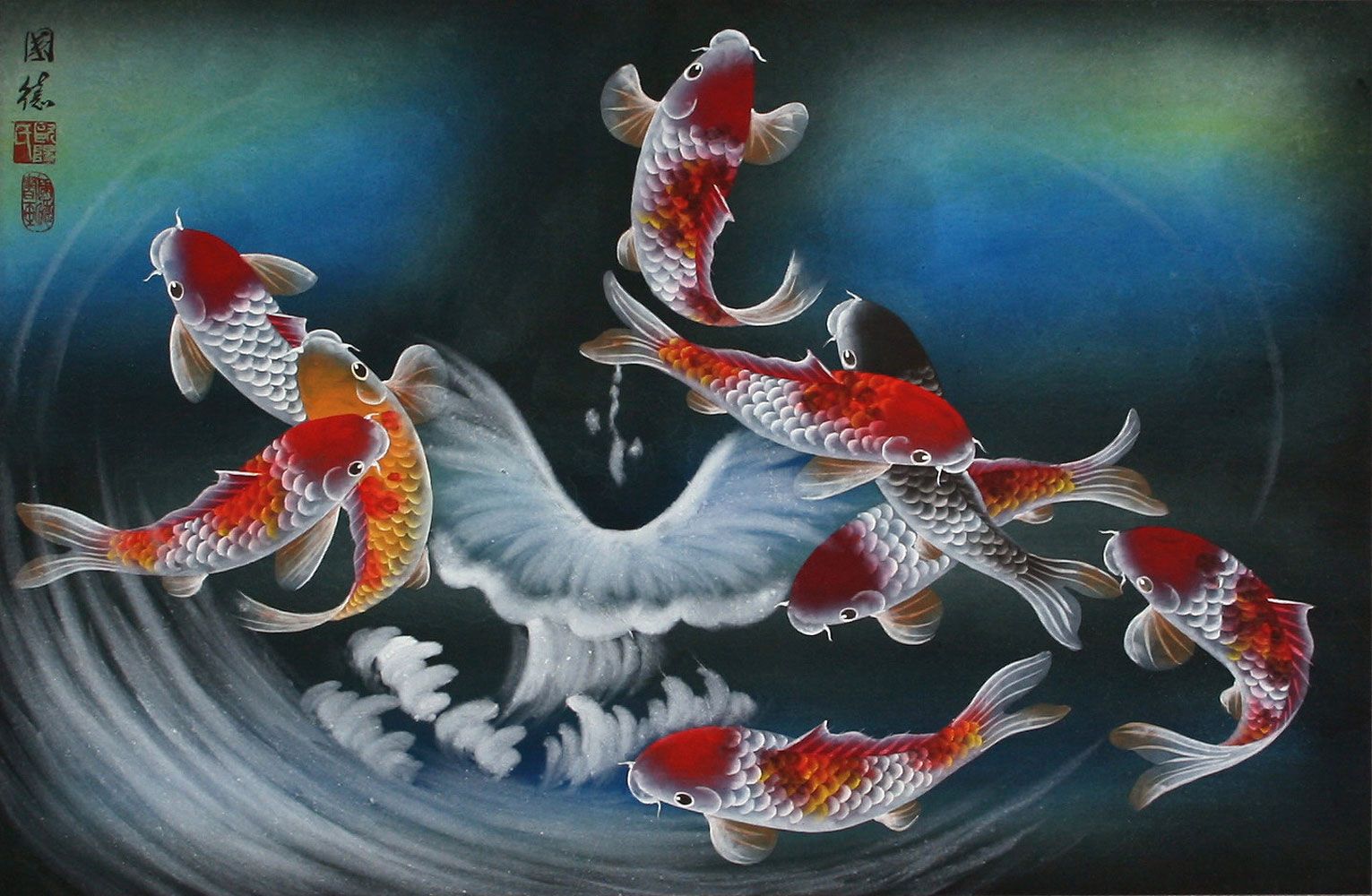 Koi Fish Painting Wallpapers