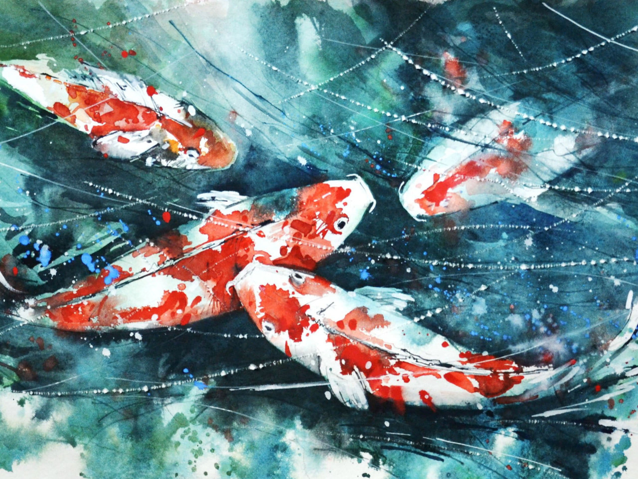 Koi Fish Painting Wallpapers