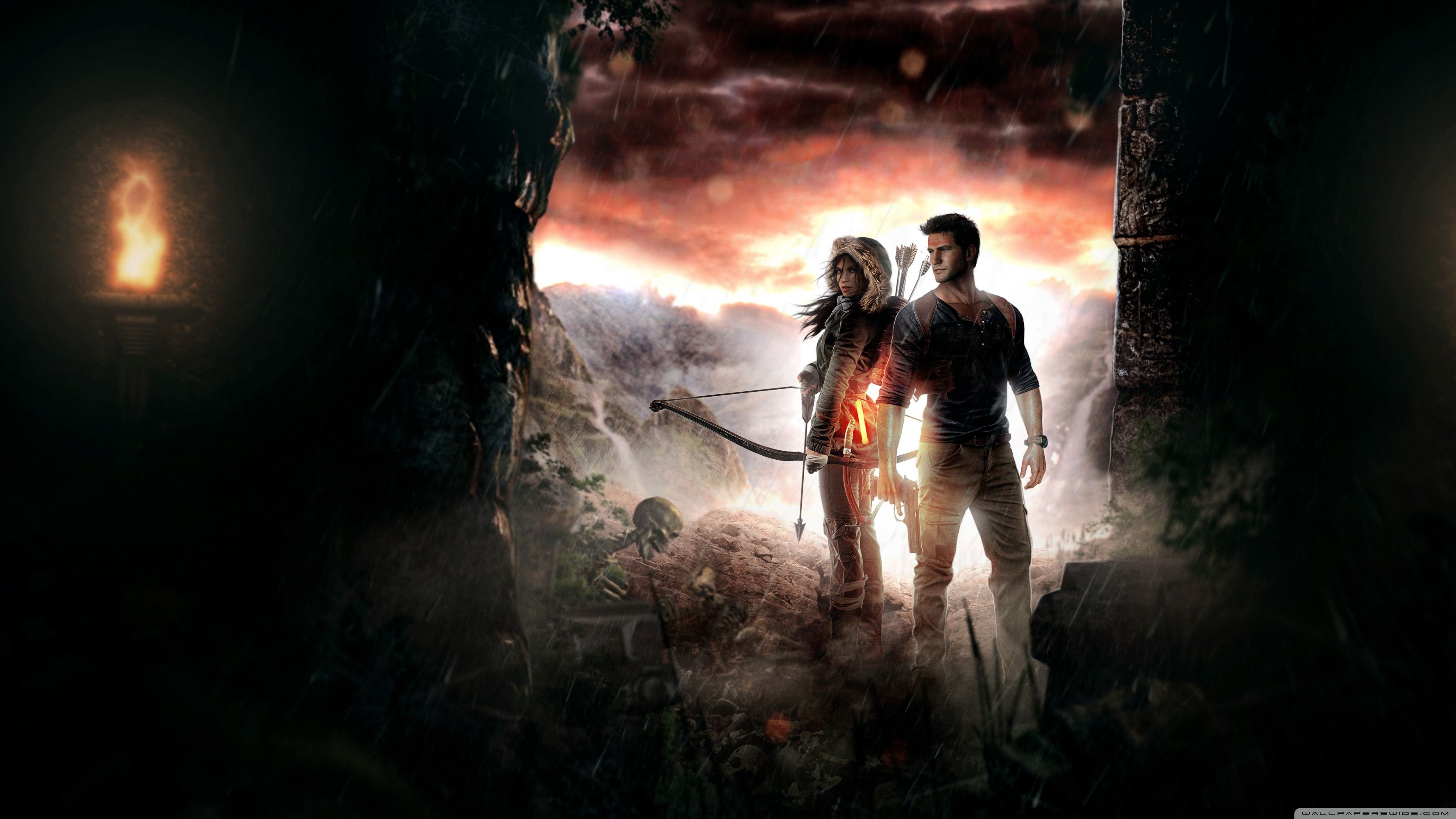 Lara Croft And Nathan Drake Wallpapers