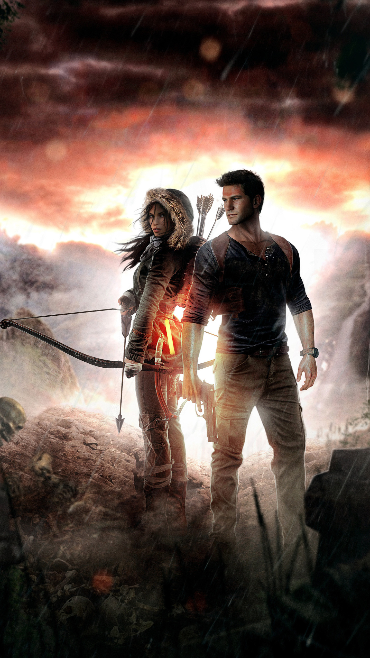 Lara Croft And Nathan Drake Wallpapers