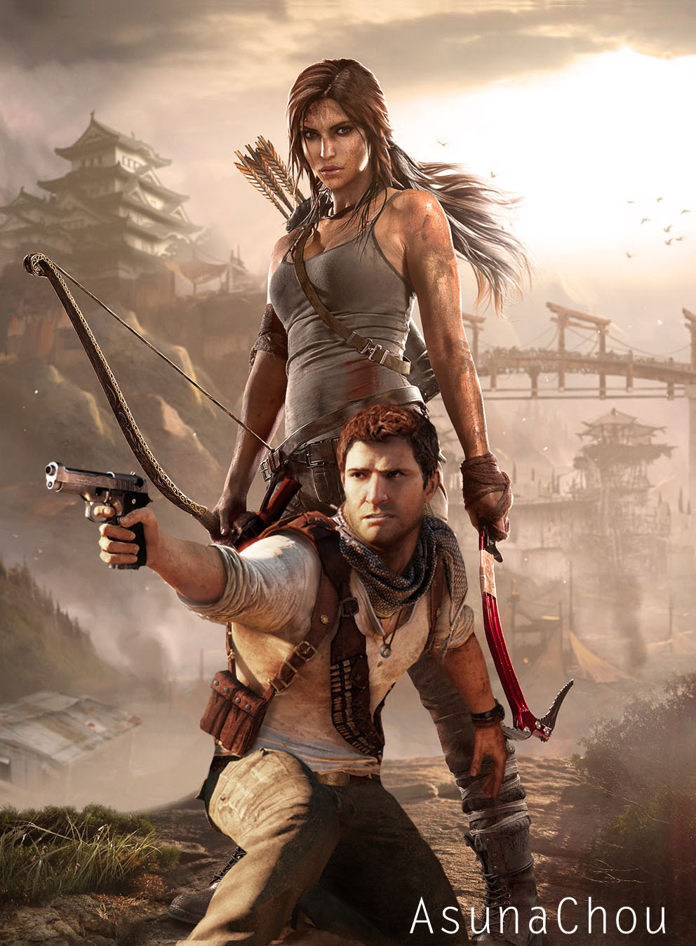 Lara Croft And Nathan Drake Wallpapers