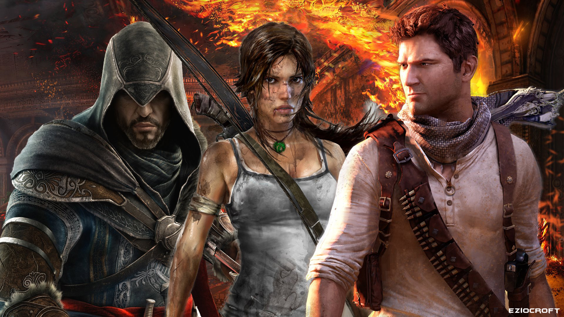 Lara Croft And Nathan Drake Wallpapers