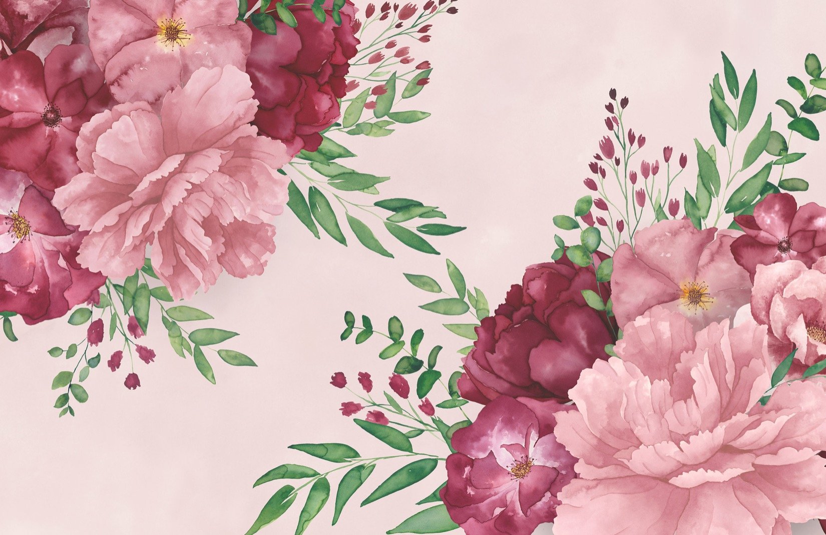 Light Pink Floral Wallpapers