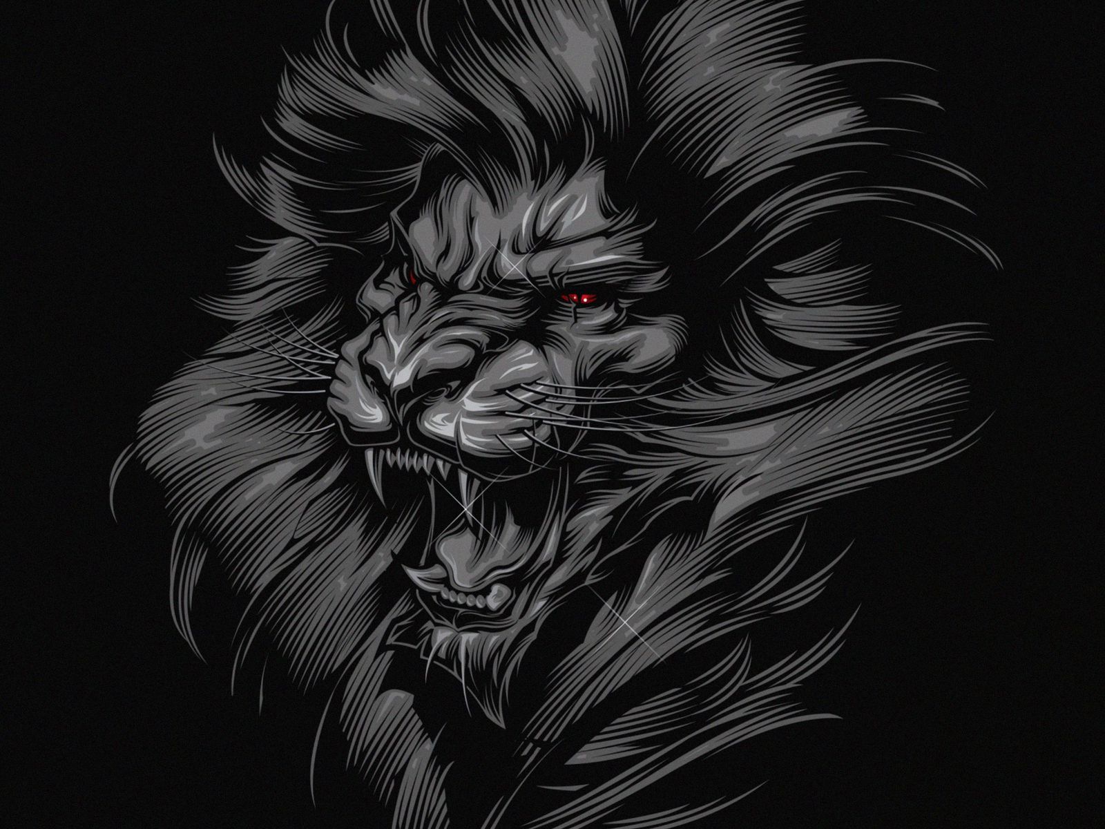 Lion Black Wallpapers