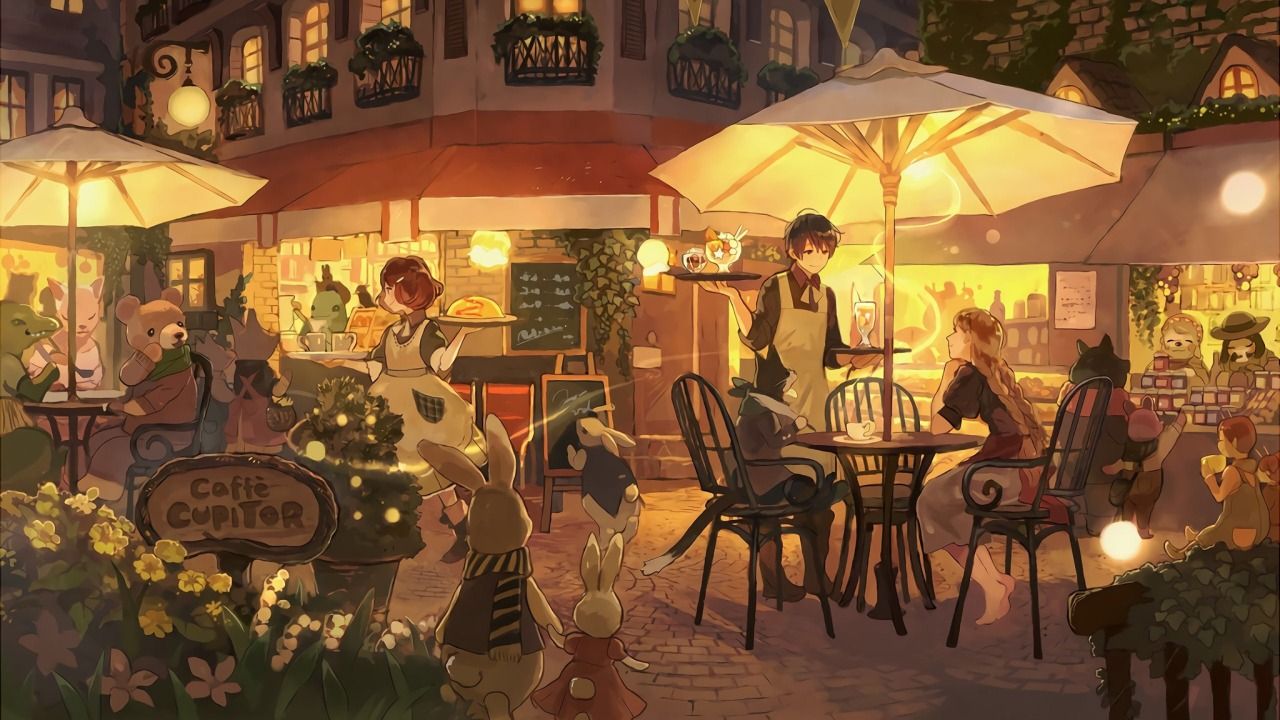 Lofi Cafe Wallpapers