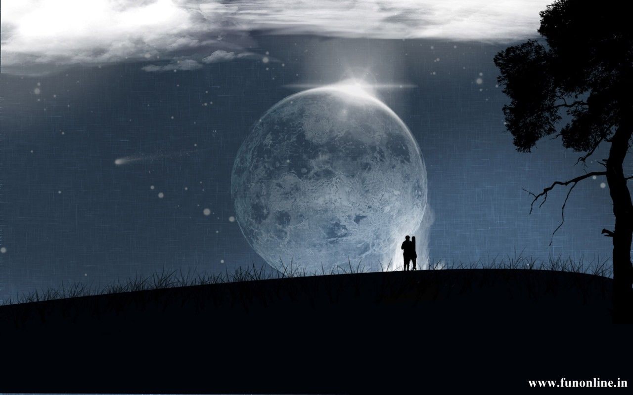 Love Beautiful Moon Images Wallpapers