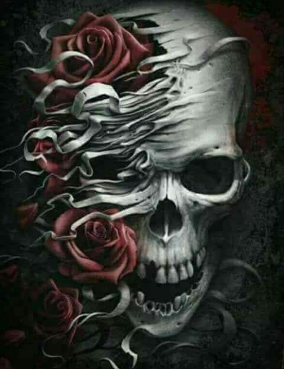 Love Skull And Roses Wallpapers