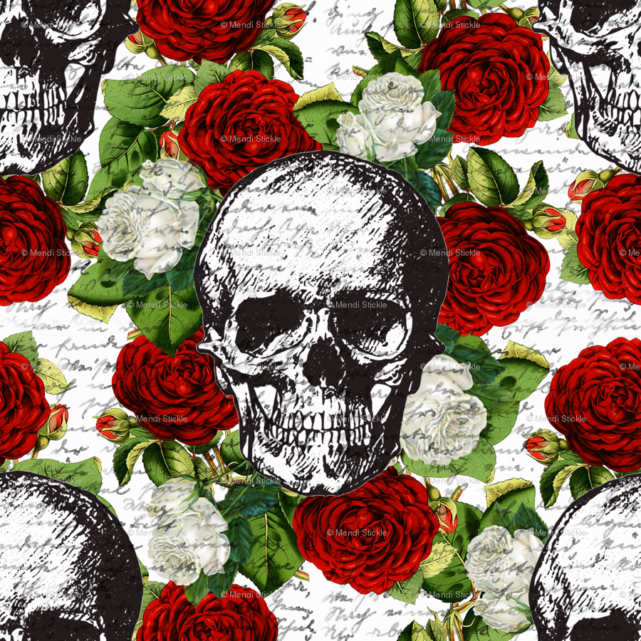 Love Skull And Roses Wallpapers