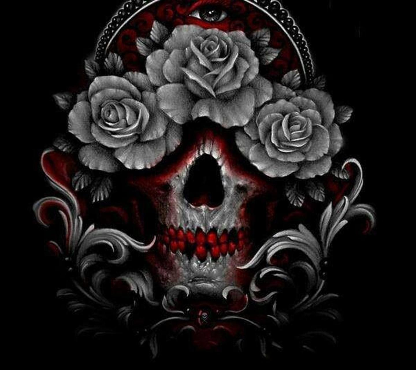 Love Skull And Roses Wallpapers