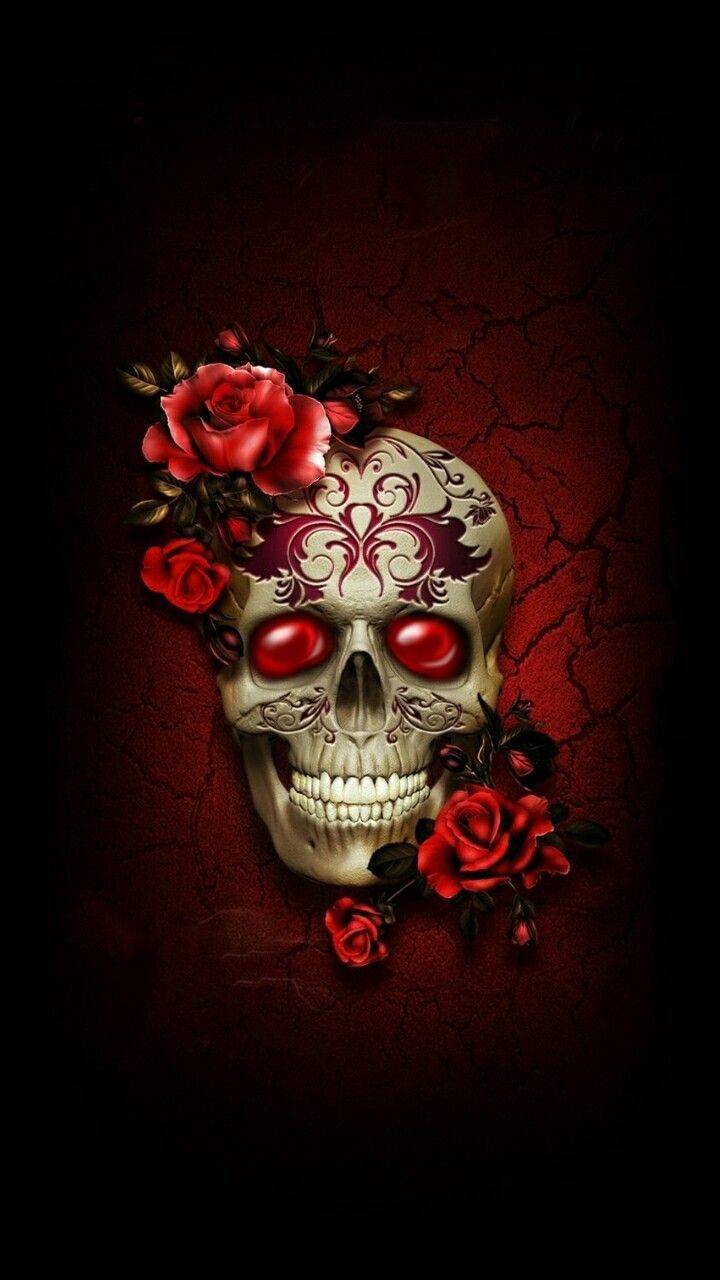 Love Skull And Roses Wallpapers