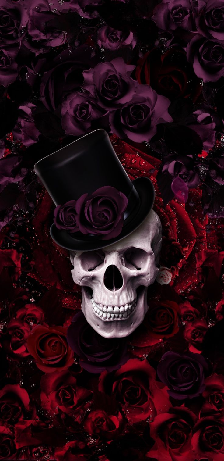 Love Skull And Roses Wallpapers