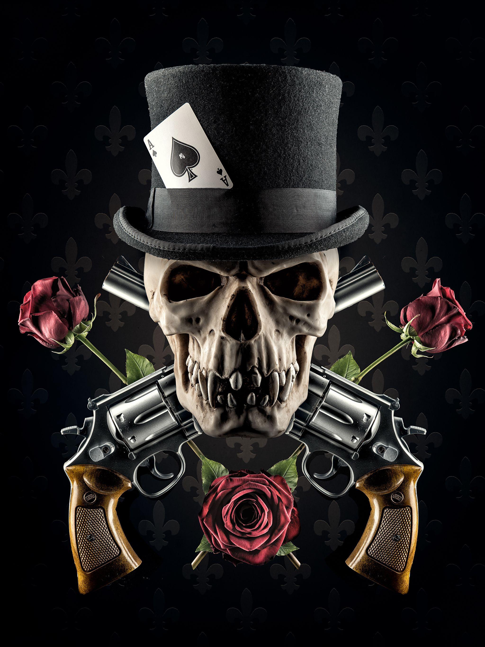 Love Skull And Roses Wallpapers