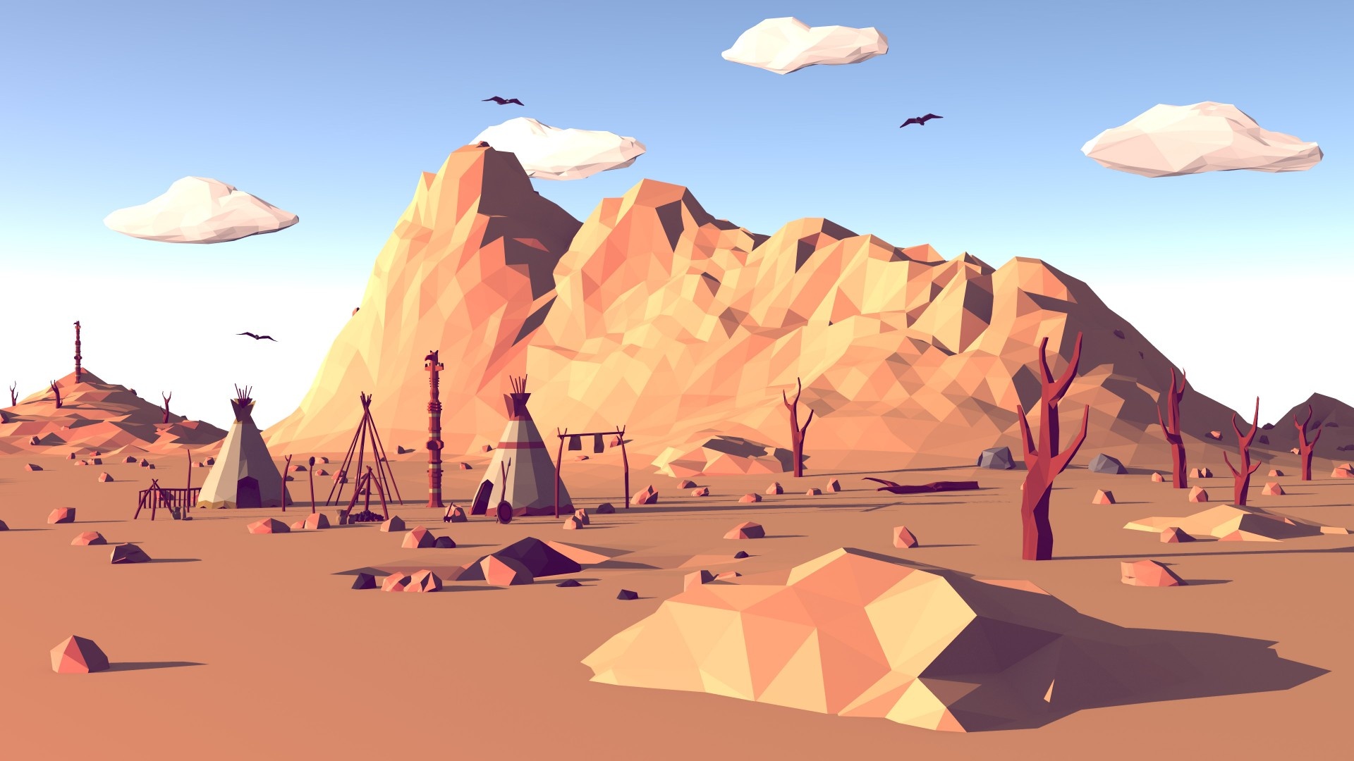 Low Poly Mountain Wallpapers