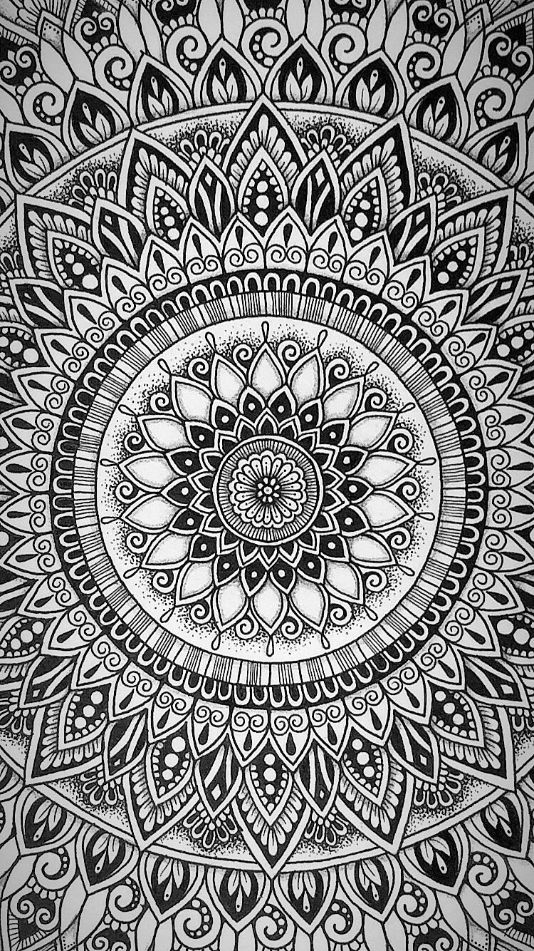 Mandala Black And White Wallpapers