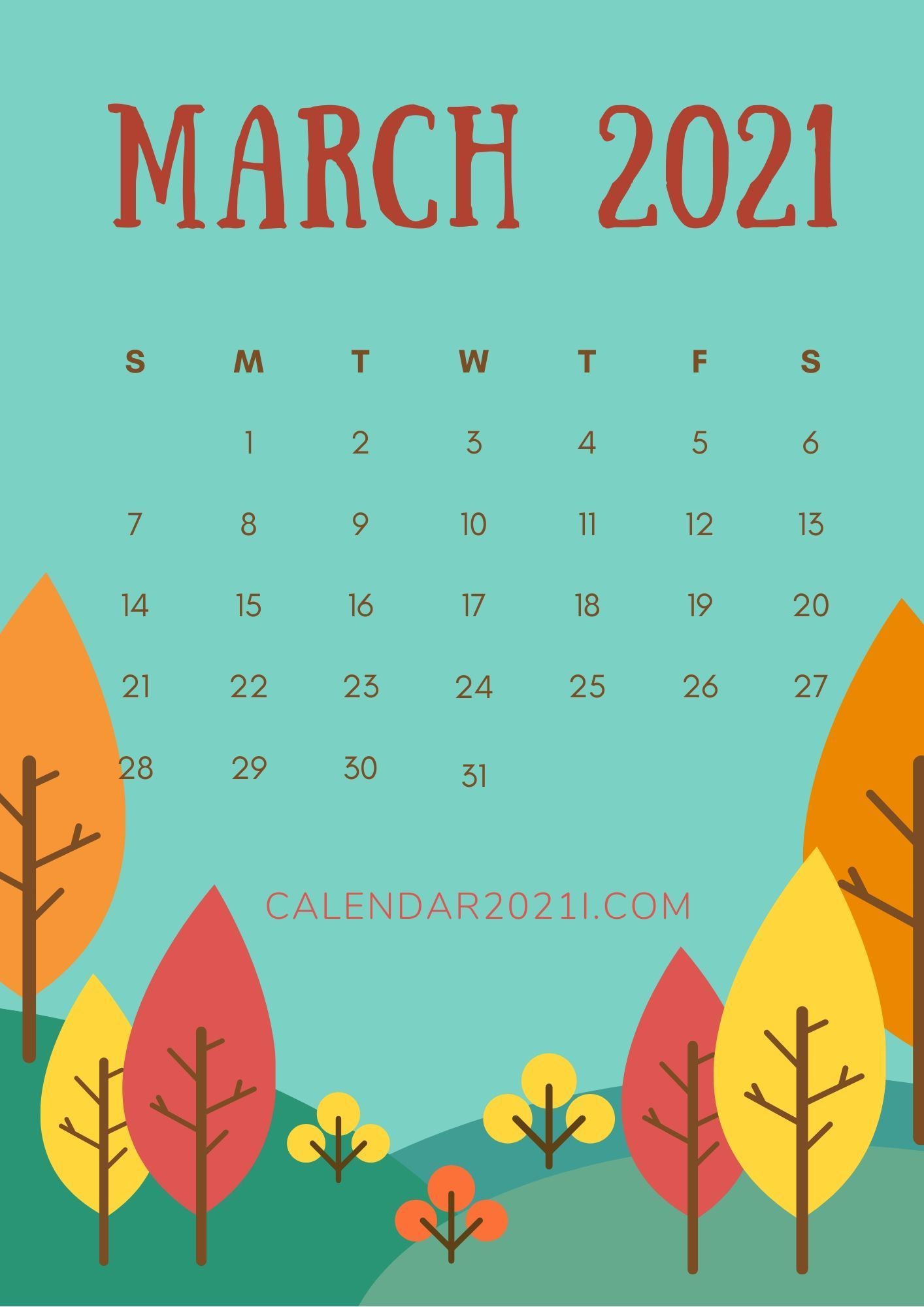 March 2021 Calendar Wallpapers