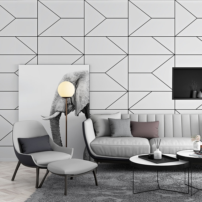 Modern Black And White Geometric Wallpapers