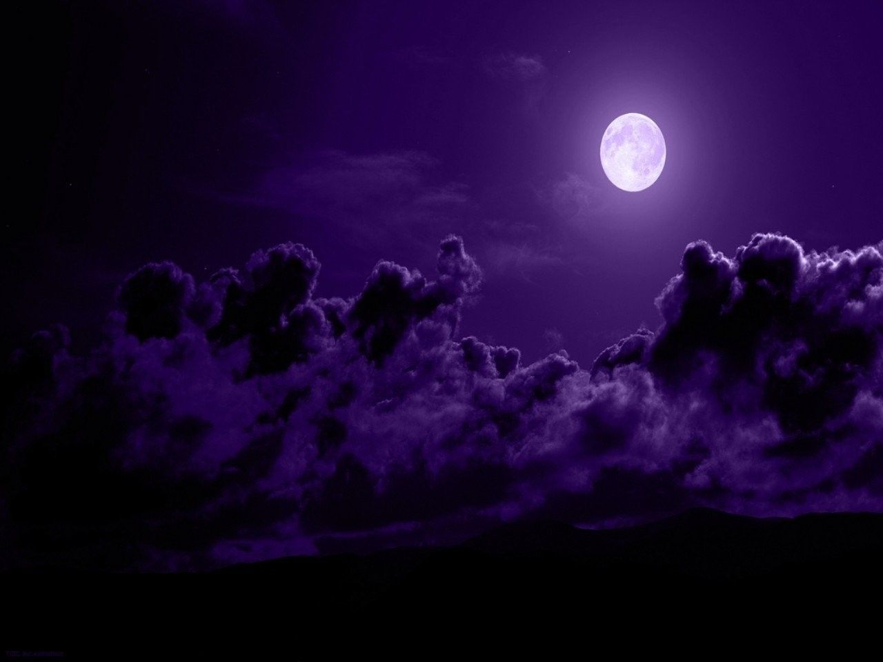 Moon Purple Sky Wallpapers