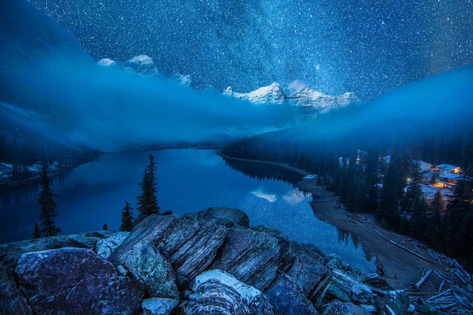 Moraine Lake Night Wallpapers