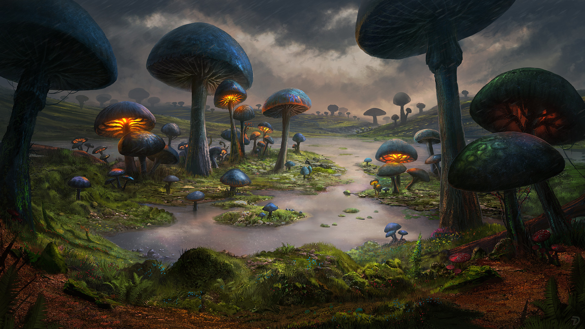 Mushroom Landscape Wallpapers