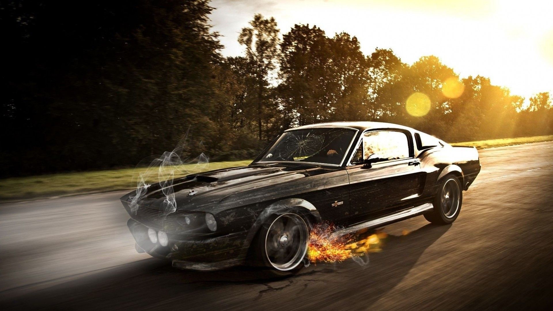 Mustang Burnout Wallpapers