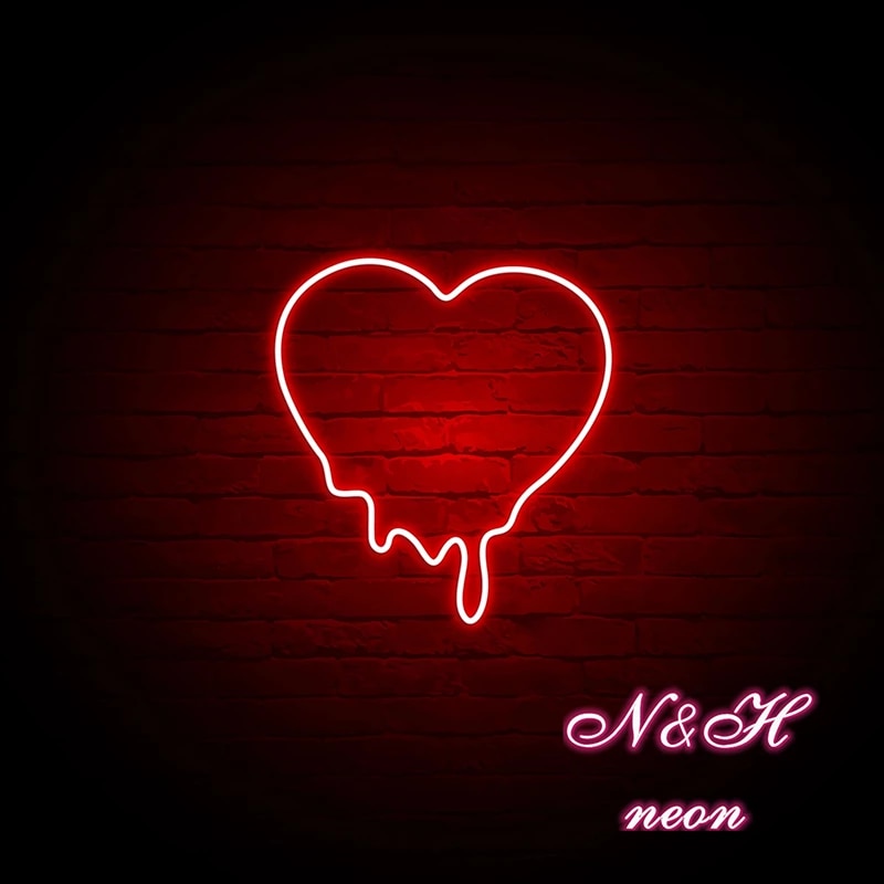 Neon Melting Heart Wallpapers