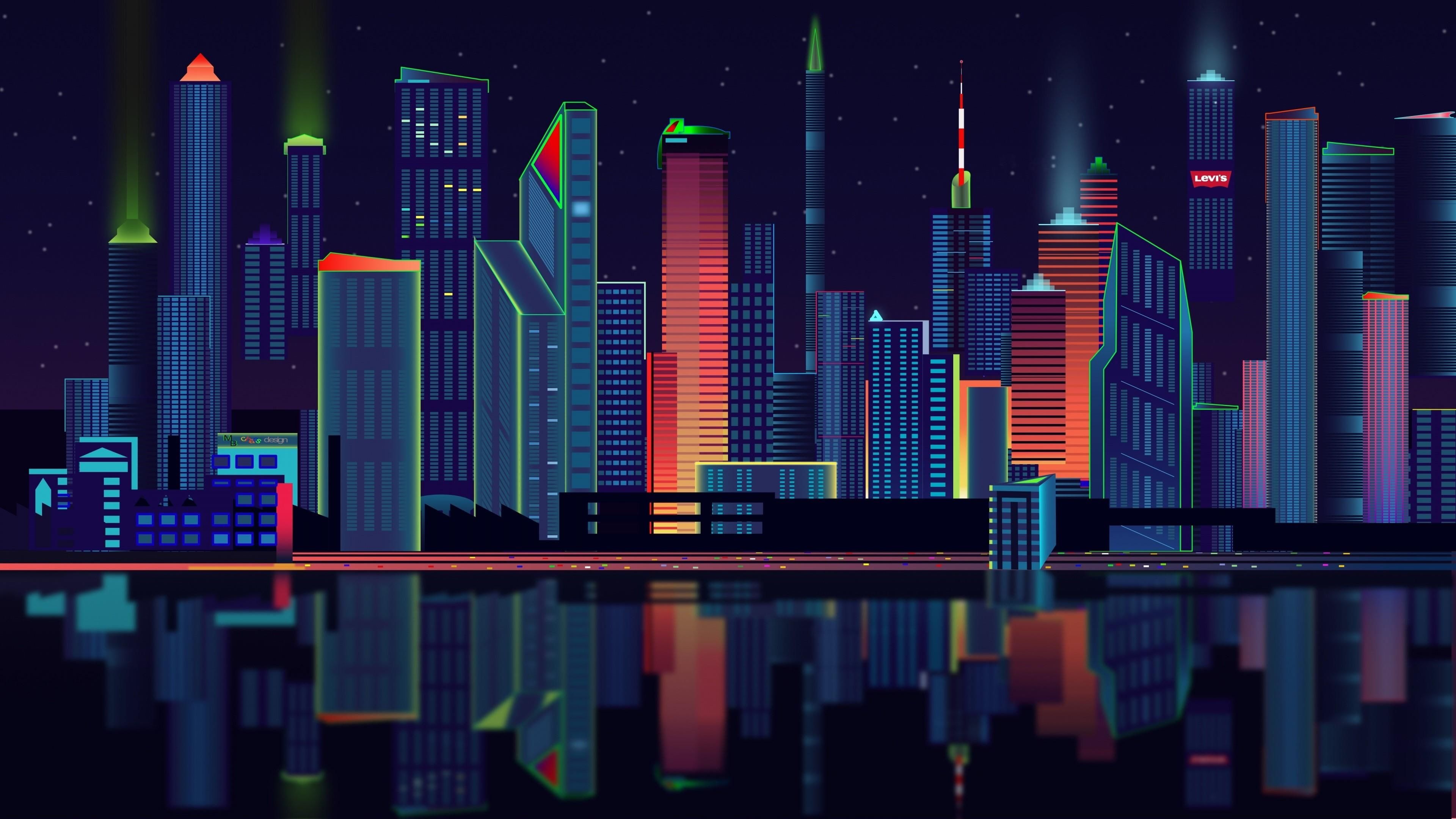 Night Downtown Wallpapers