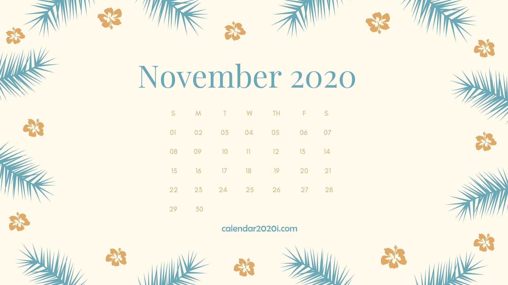 November 2020 Calendar Wallpapers