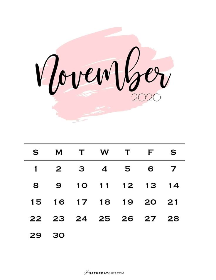 November 2020 Calendar Wallpapers