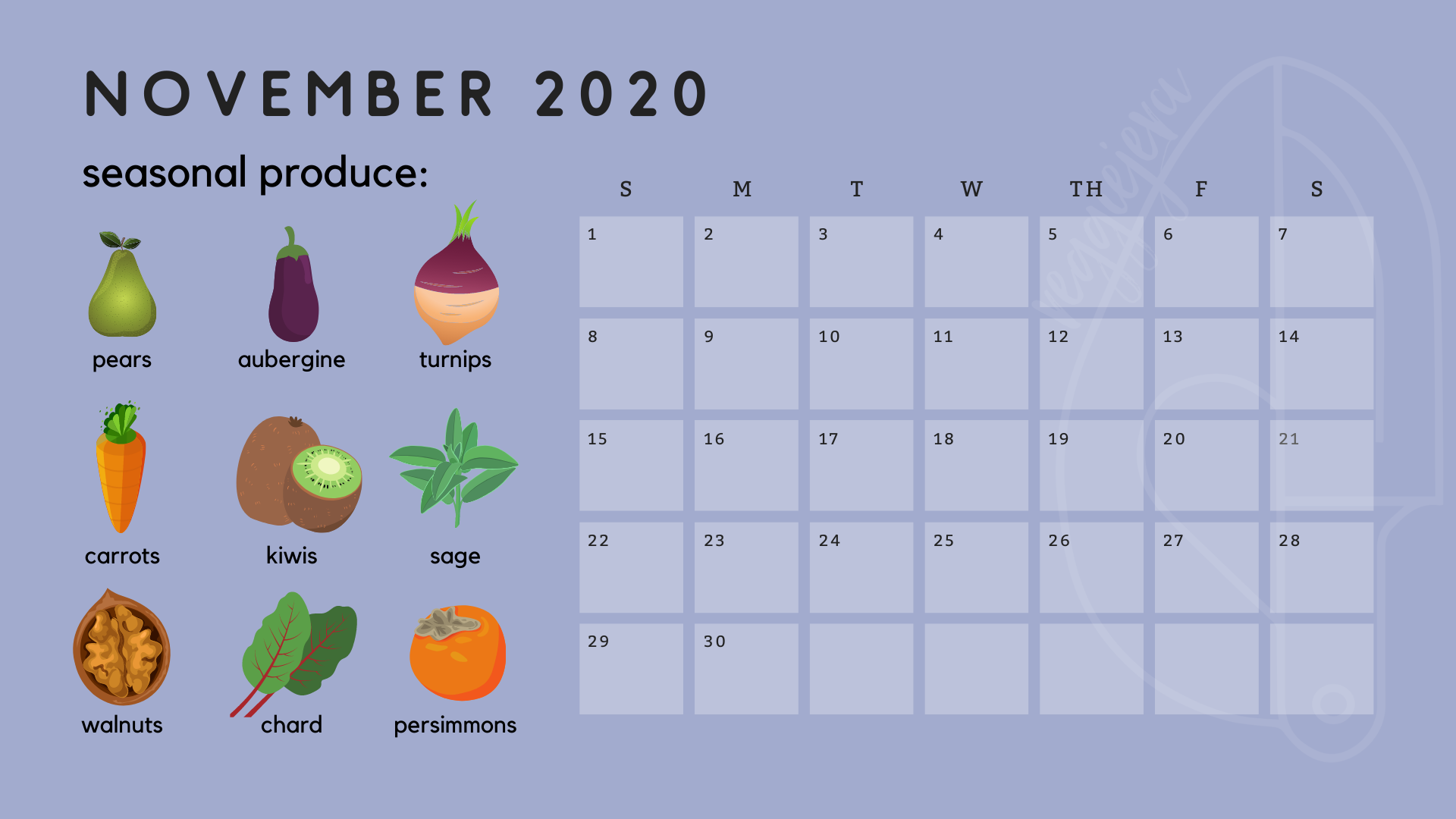 November 2020 Calendar Wallpapers