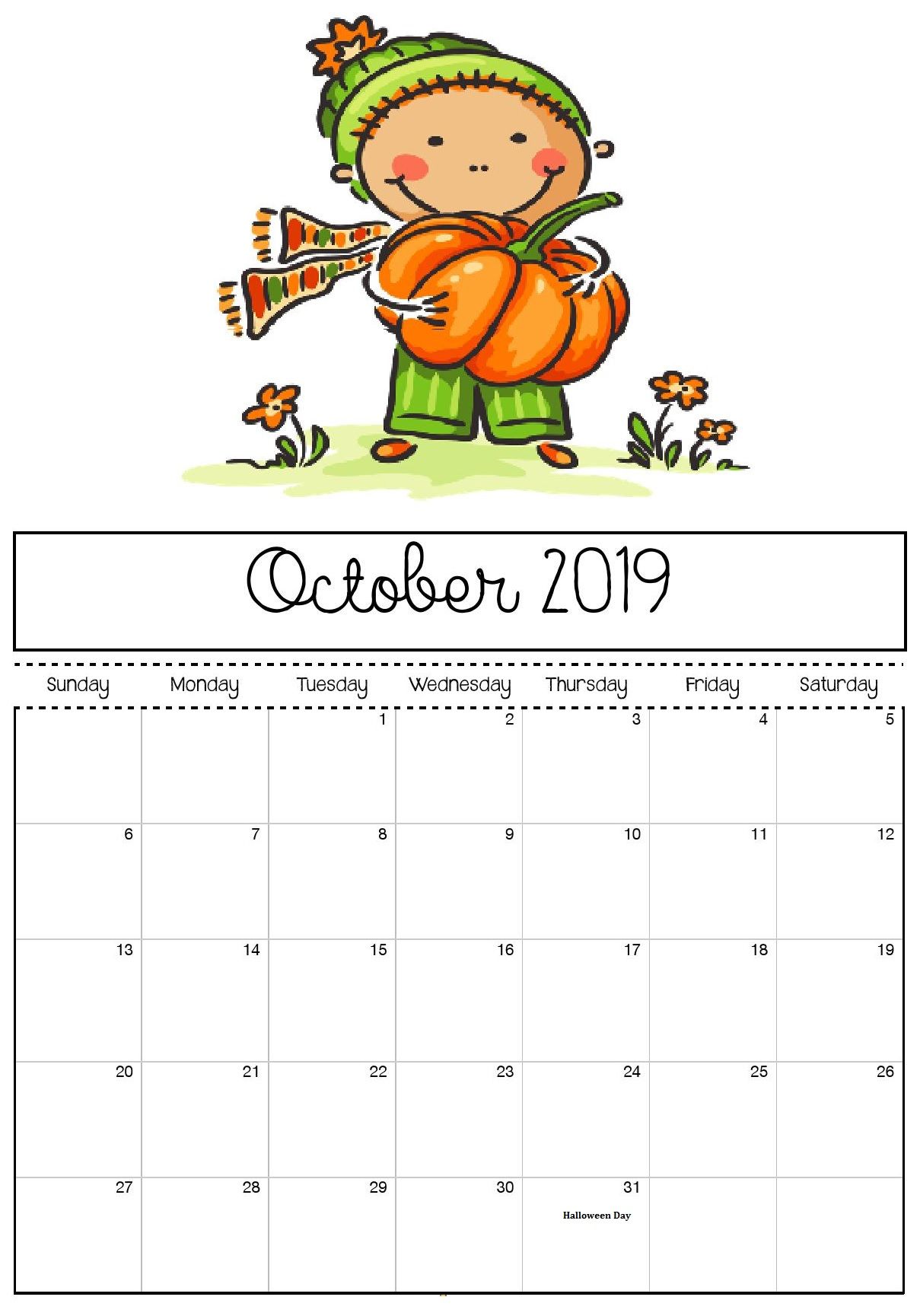 October 2019 Calendar Wallpapers