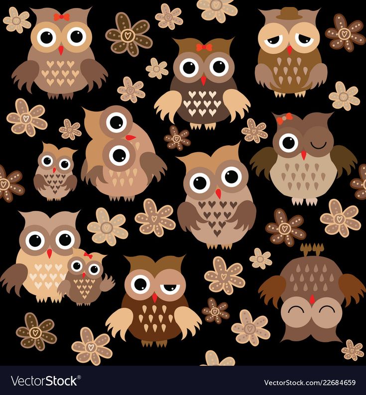 Owl Pattern Wallpapers